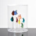 Lalique Fish Figurines, School of 10